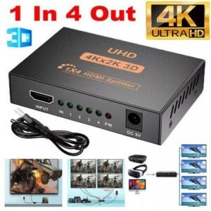 HDMI Splitter 1 In 4 Out 4K 2K Ultra HD 3D Multi Port Hub HDMI Switch Converter