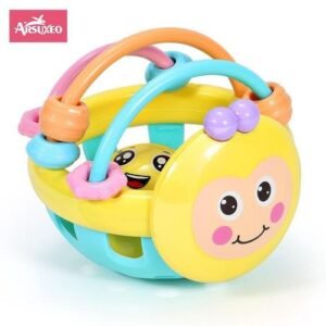 Arsuxeo Baby Soft Teething Toys Newborn Early Educational Sensory Teether Rattle Touch Hand Grasping Ball Develop Infant Ball Game Toy
