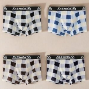 Berrykey 4Pcs Men's Underwear Breathable Comfortable Stretch Cotton Boxer Briefs